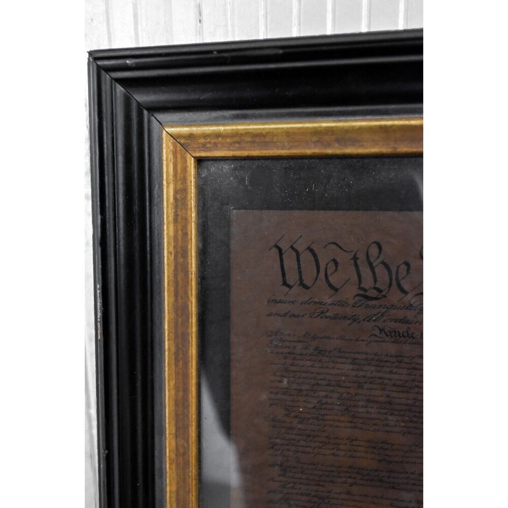 Large Constitution of the United States of America Vintage Framed USA Historical